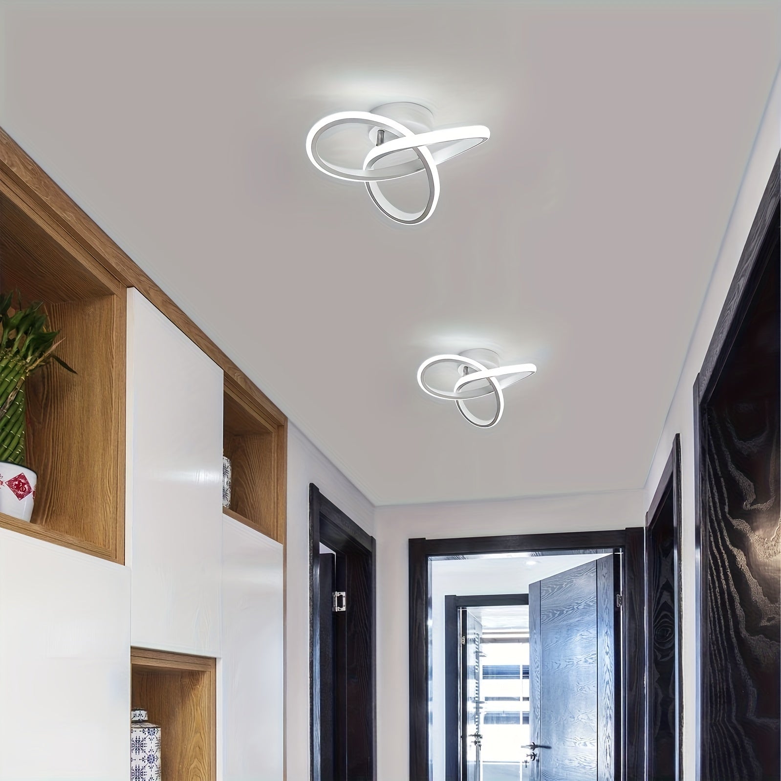 Luminária de Teto LED Regulável Design Moderno com Controle de Temperatura
