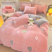 Jogo de Cama Plush Coração Alado