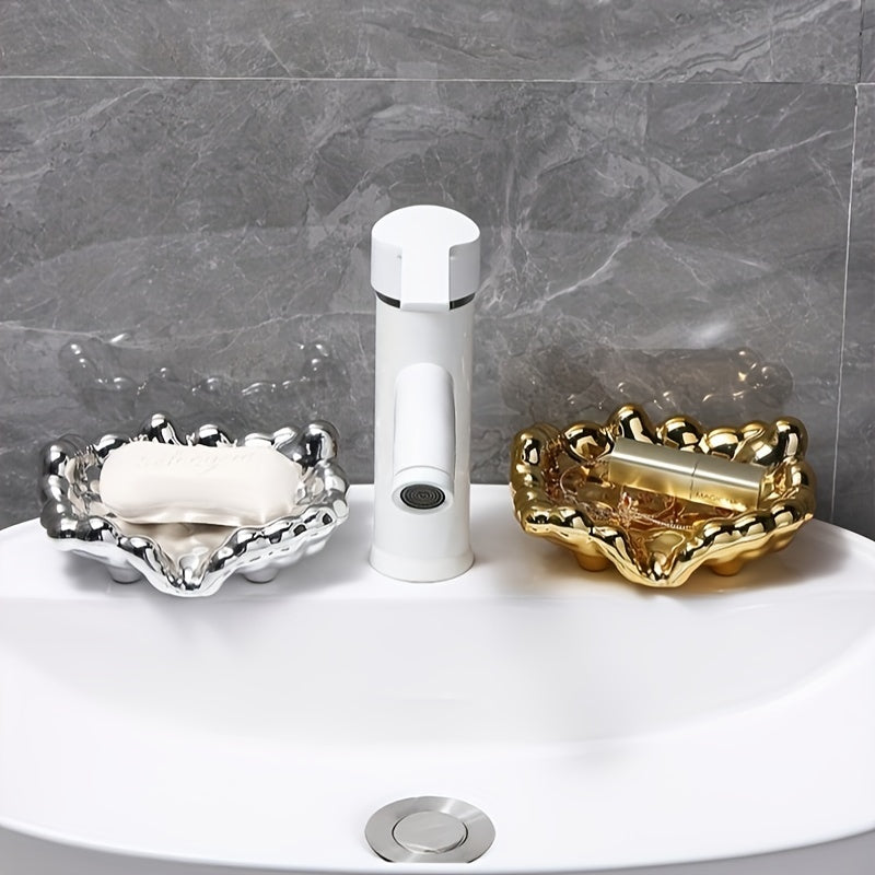 Porta-Sabonete Luxo Cloud Gold Design Minimalista