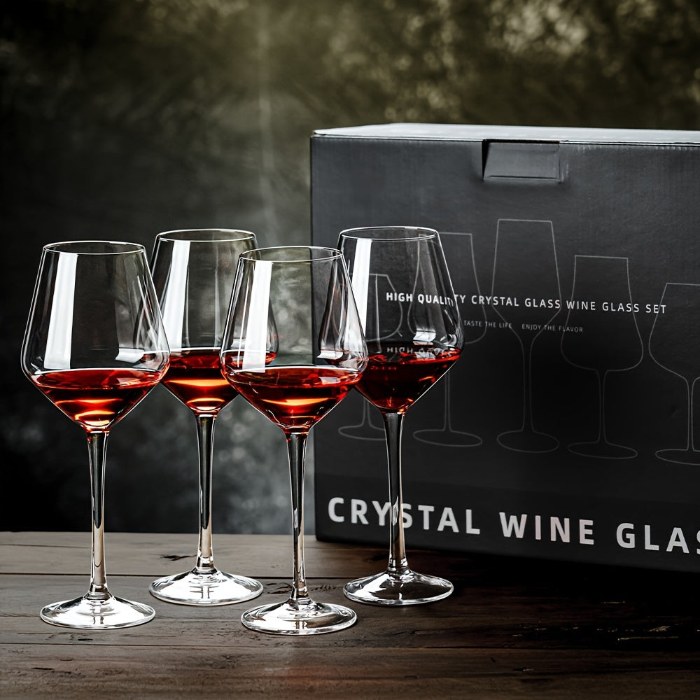 Conjunto de Taças de Vinho Cristal Transparente Sem Chumbo
