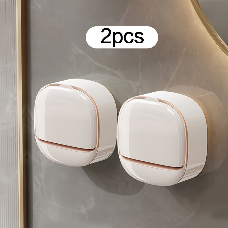 Conjunto de 2 Porta-Sabonetes de Parede Fixação sem Furos