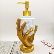 Dispenser de Sabonete Luxo Dourado Design Texturizado