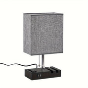 Luminária de Cabeceira LED 3 Cores, USB + Tomada AC Controle por Zíper