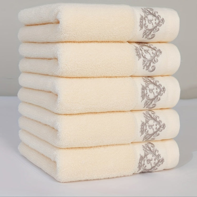 Conjunto de 5 Toalhas de Rosto Luxuosa 100% Algodão