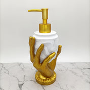 Dispenser de Sabonete Luxo Dourado Design Texturizado