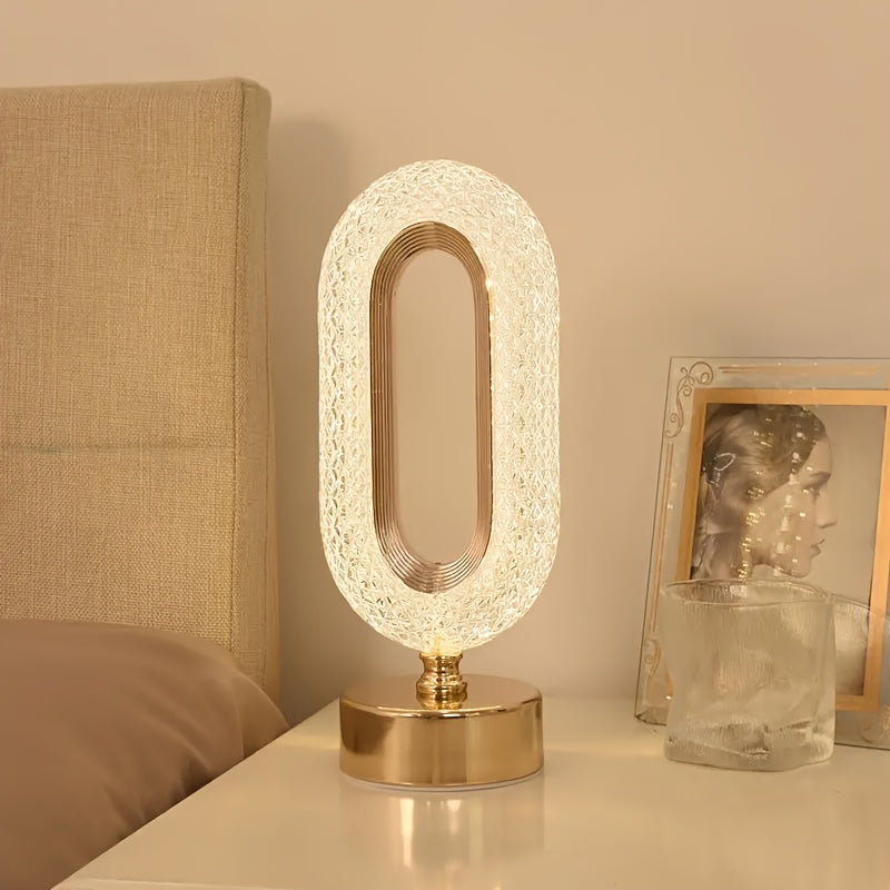 Luminária de Mesa Oval Luxuosa