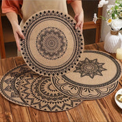 Jogo Americano Boho em Juta Estampada