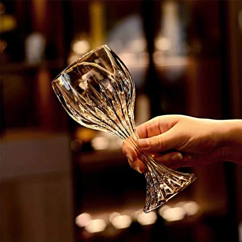 Conjunto de Taças de Luxo Exclusiva de Cristal com Haste Listrada