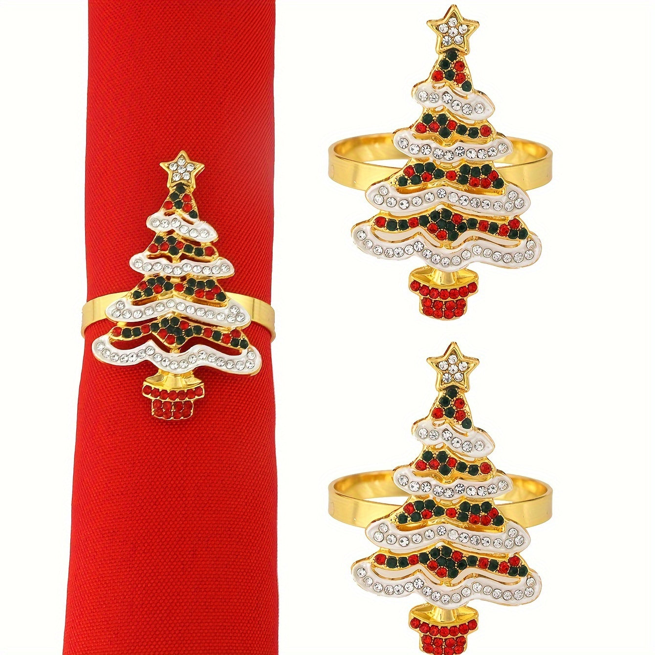 Conjunto de Anéis Porta-Guardanapo Natalinos