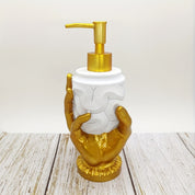 Dispenser de Sabonete Luxo Dourado Design Texturizado