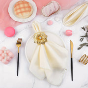 Kit de14 Guardanapos Luxosos de Cetim com Argolas