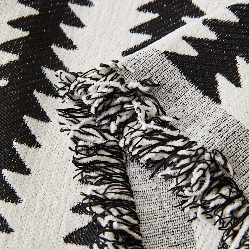 Manta Capa de Sofá em Chenille com Tassel