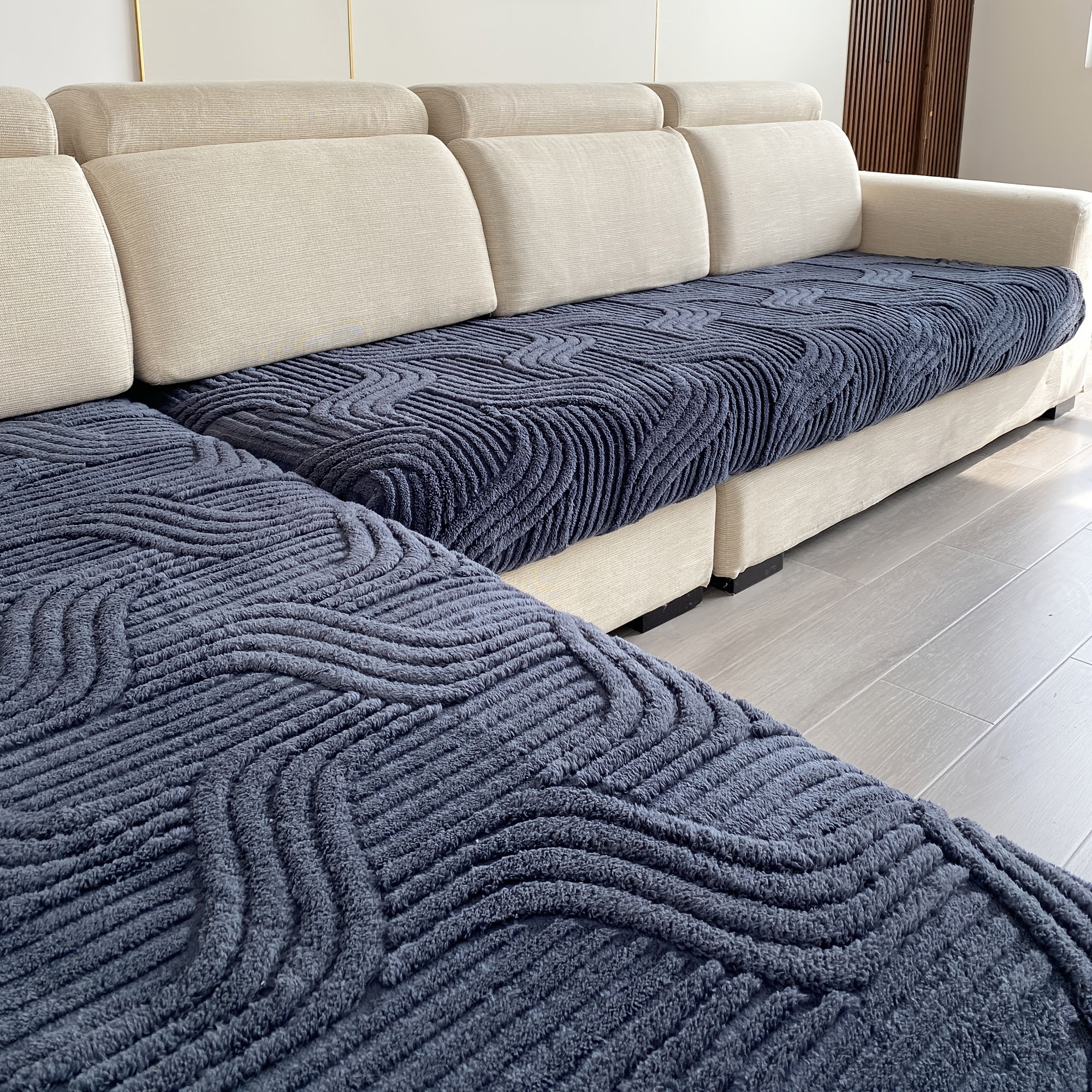 Conjunto 2 Peças Capa de Sofá Luxo Plush Yixuan Foxtail