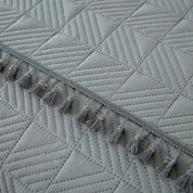 Cobre-Leito Quadrado com Tassel Macio