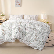 Jogo de Cama Plumas  Poliéster Floral