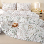 Jogo de Cama Plumas  Poliéster Floral