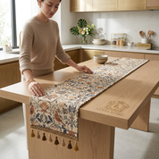 Caminho de Mesa Jacquard Floral & Pássaros