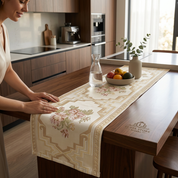 Caminho de Mesa Floral Moderno Jacquard Europeu