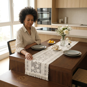 Caminho de Mesa Renda Boho Chic