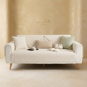 Capa de Sofá Xadrez Plush Extra Macia