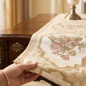 Caminho de Mesa Floral Moderno Jacquard Europeu