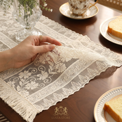 Caminho de Mesa Renda Boho Chic