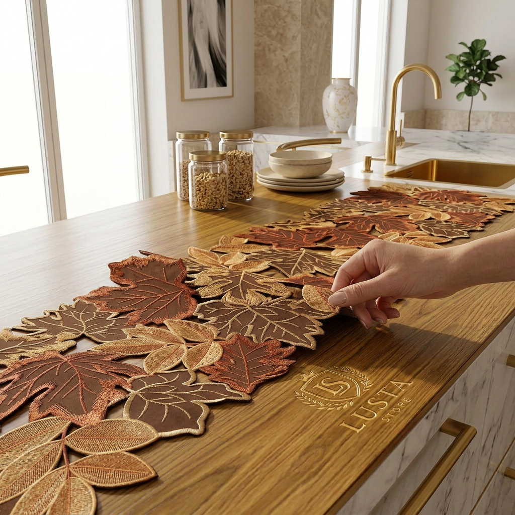 Caminho de Mesa Folhas de Outono