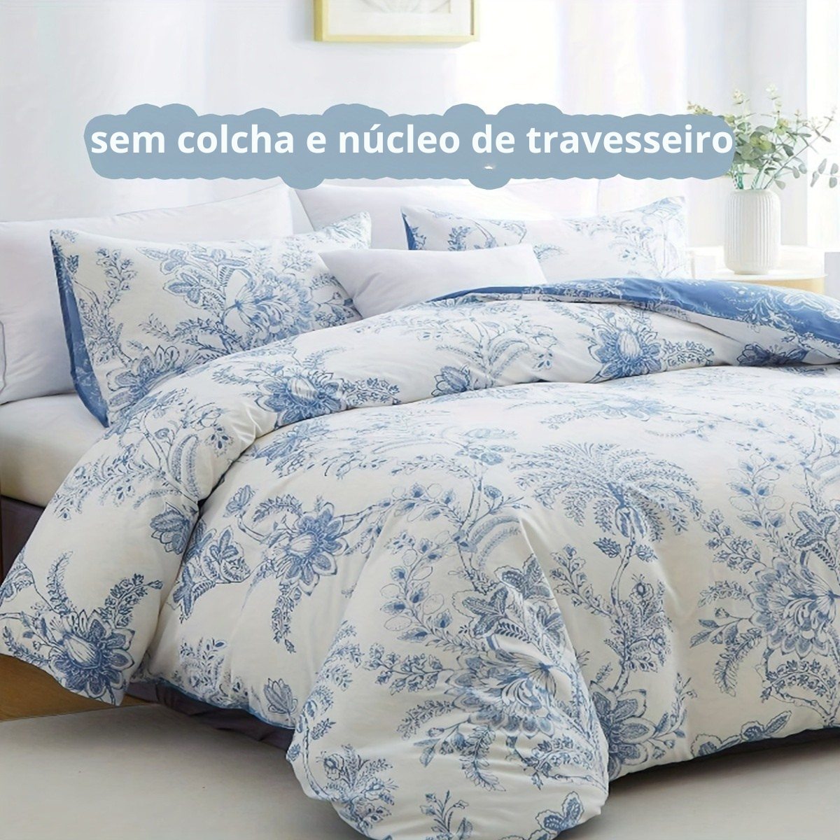 Jogo de Cama Azul Sereno