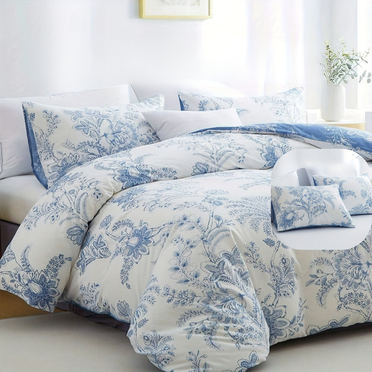 Jogo de Cama Azul Sereno